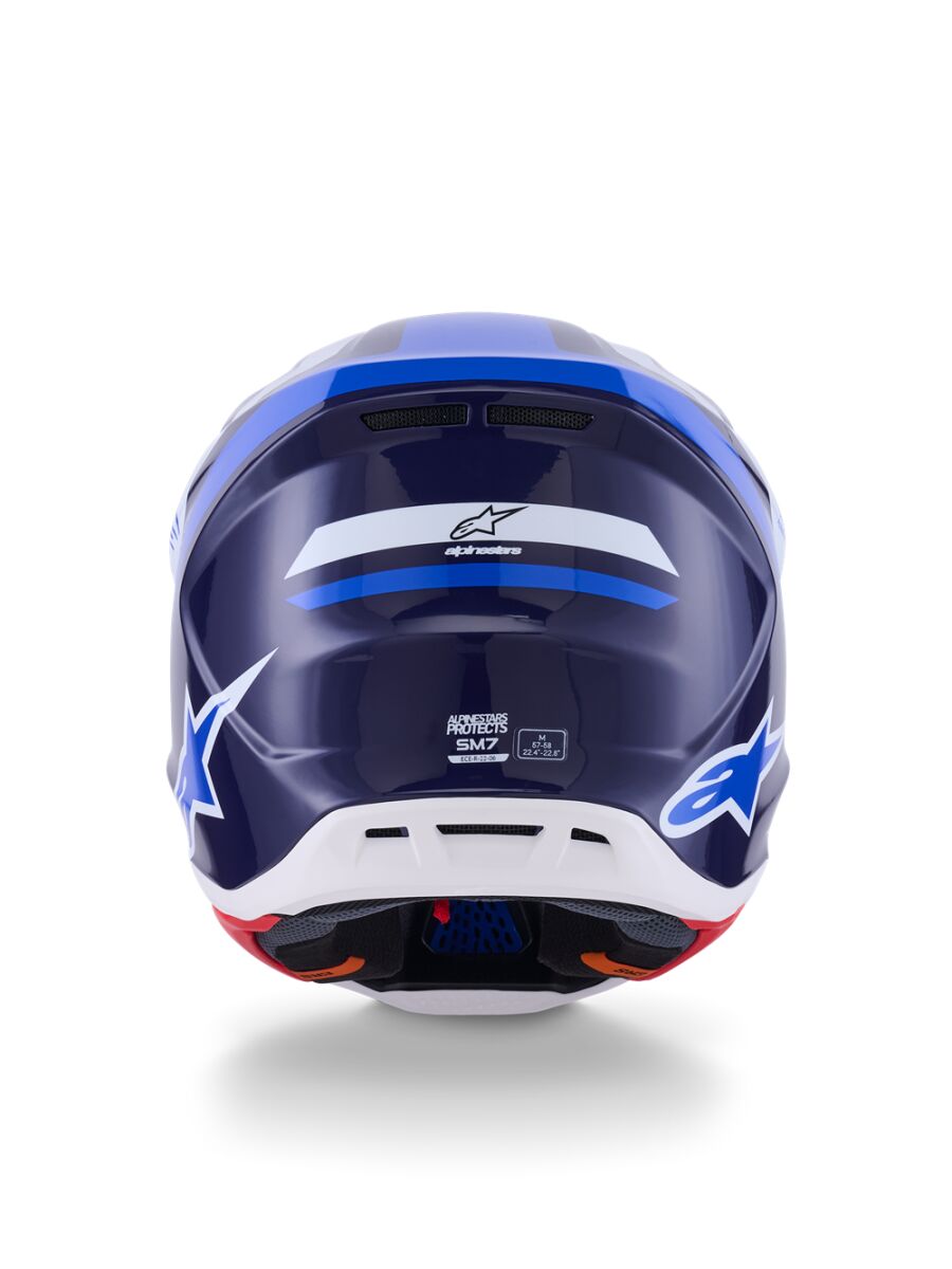 HELMET SM7 RISE BLUE/WHITE S