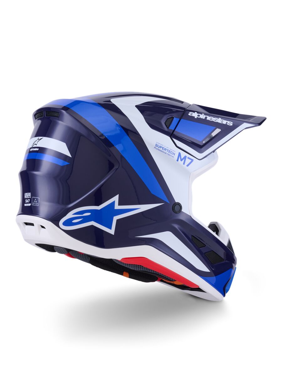 HELMET SM7 RISE BLUE/WHITE L