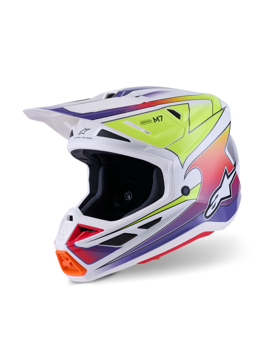 HELMET SM7 FUSE WHT/YL/PU M