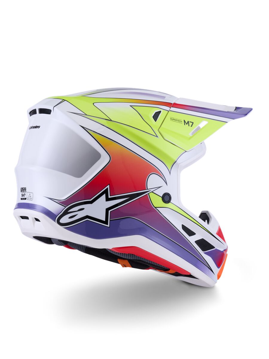 HELMET SM7 FUSE WHT/YL/PU 2X