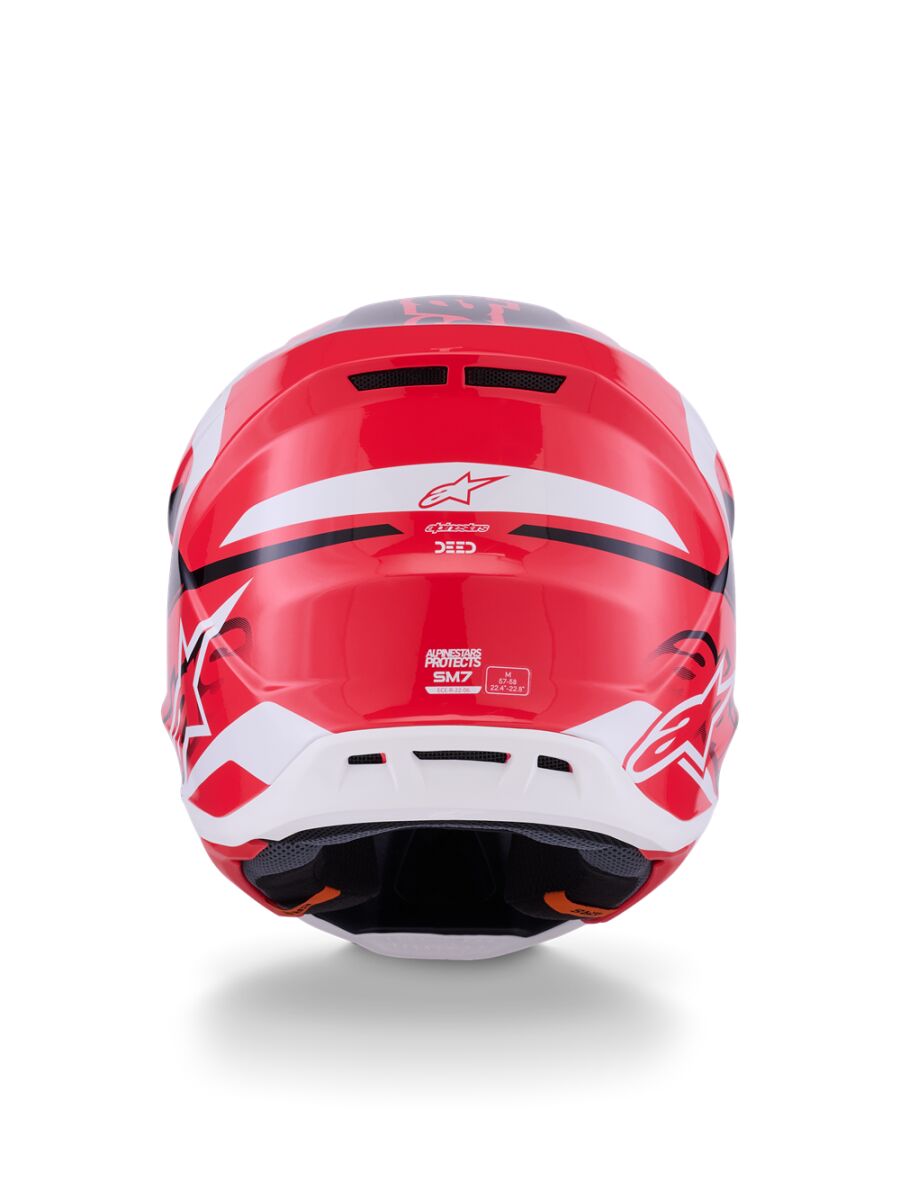 HELMET SM7 DEED RED/BLK/WH S