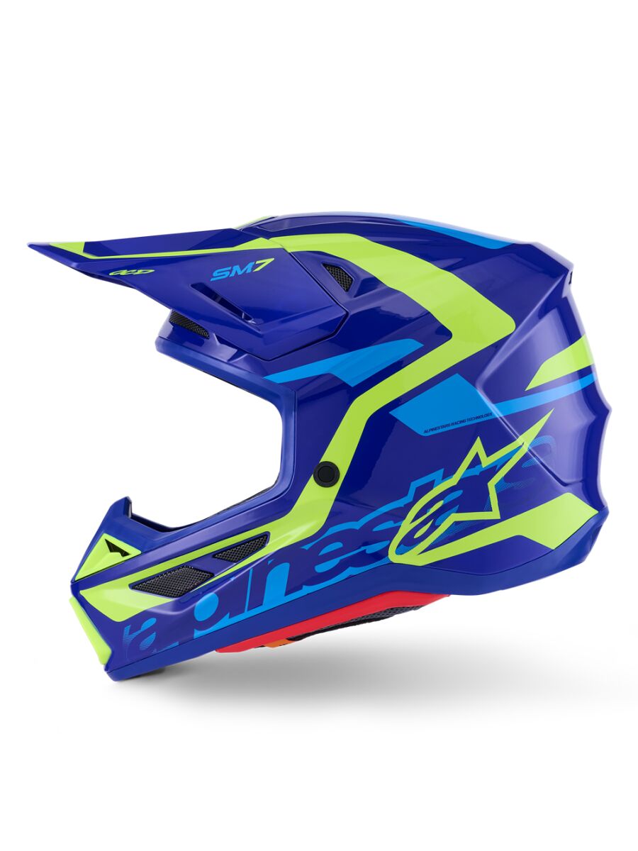 HELMET SM7 DEED BLUE/YEL 2X