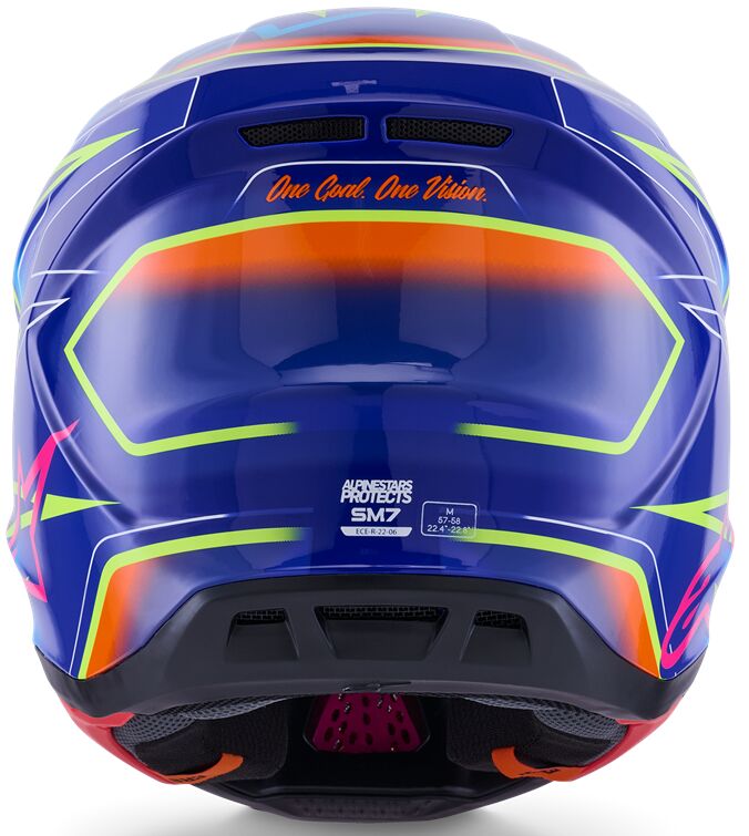 HELMET SM7 CAST BLU/YL/PINK XS