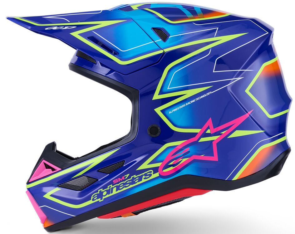 HELMET SM7 CAST BLU/YL/PINK XL