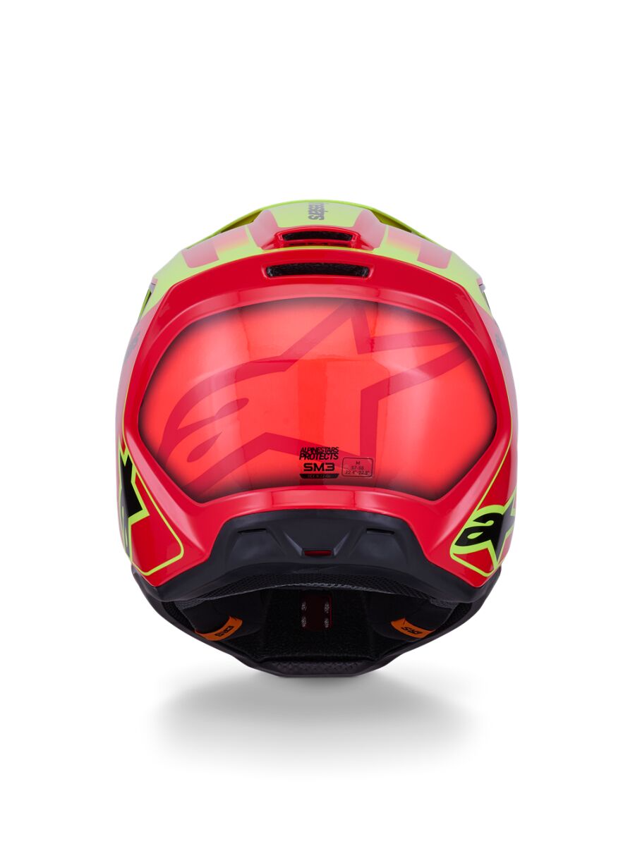 HELMET SM3 FRAY RED/YL/BLK 2X
