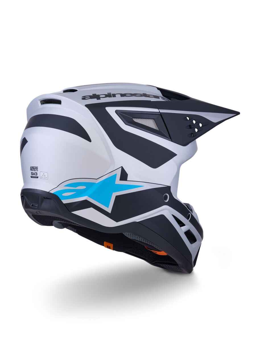 HELMET SM3 HEAT SILV/BL/BLK L