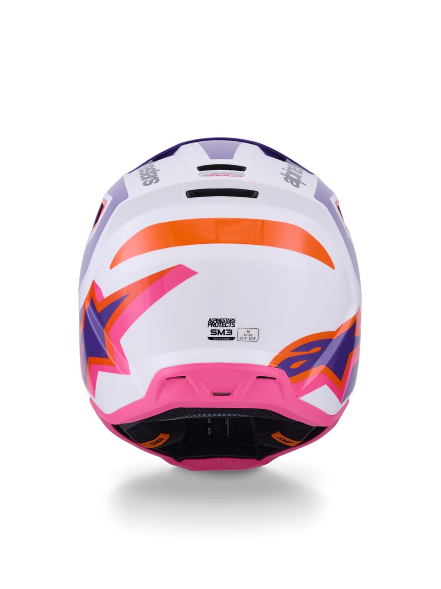 HELMET SM3 HEAT WHT/PU/PINK XL