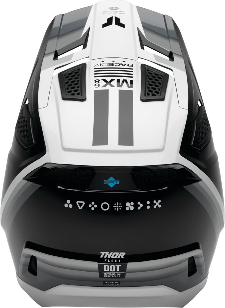 HELMET FLEET DEFY BK/WH LG