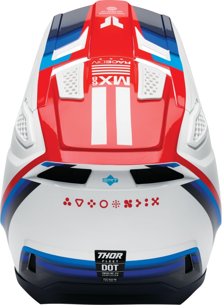 HELMET FLEET DEFY WH/RD/BL XS