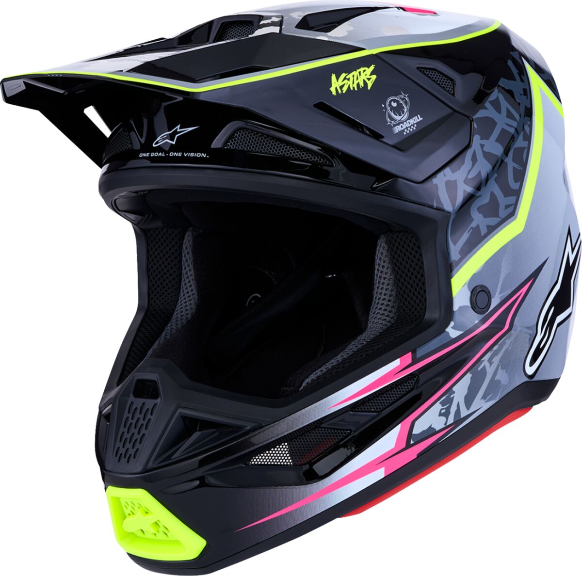 HELMET SM7 BLASTER BLK/GRY/YLW