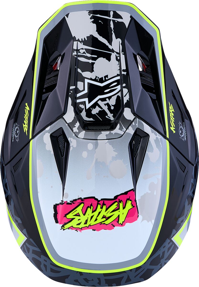 HELMET SM7 BLASTER BLK/GRY/YLW