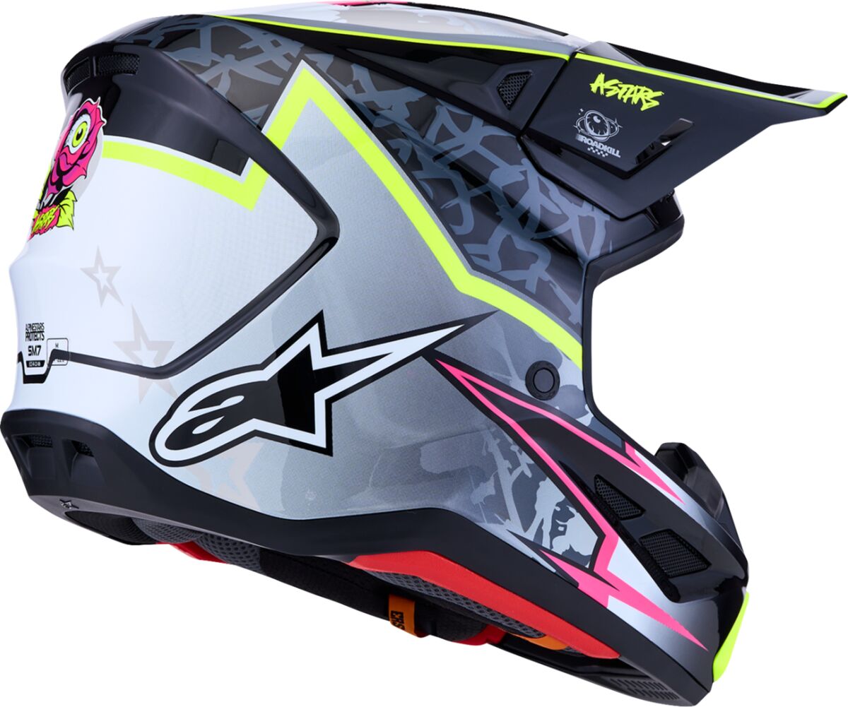 HELMET SM7 BLASTER BLK/GRY/YLW