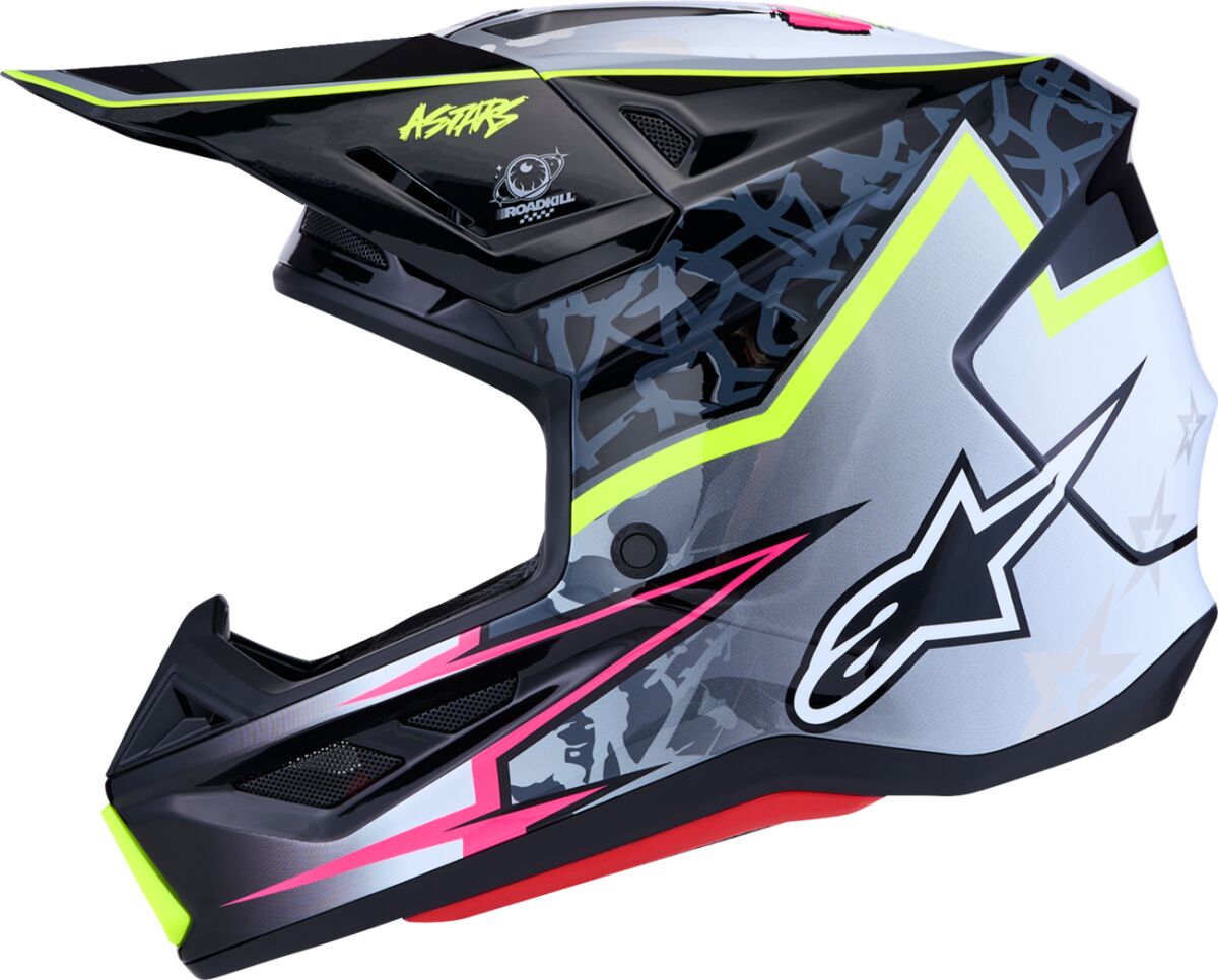 HELMET SM7 BLASTER BLK/GRY/YLW