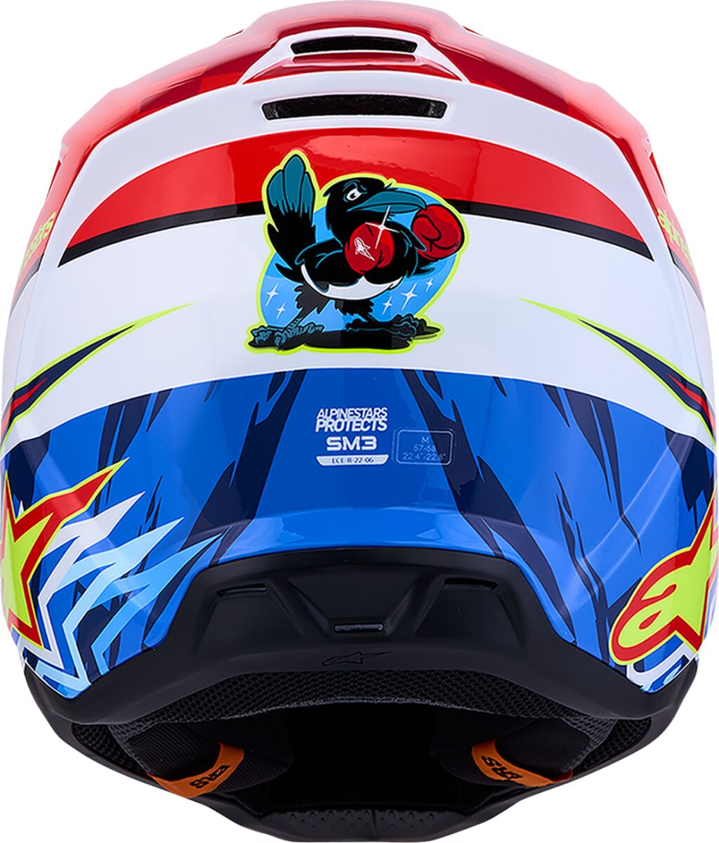 HELMET SM3 FALCON RED/WHT/BLU