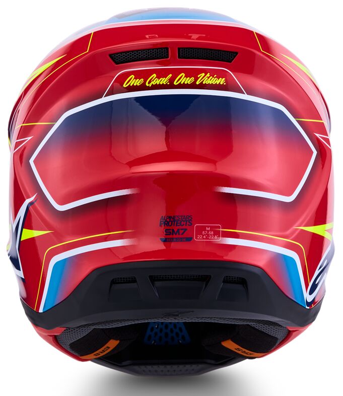 HELMET SM7 CAST RED/YLW/BLU XS