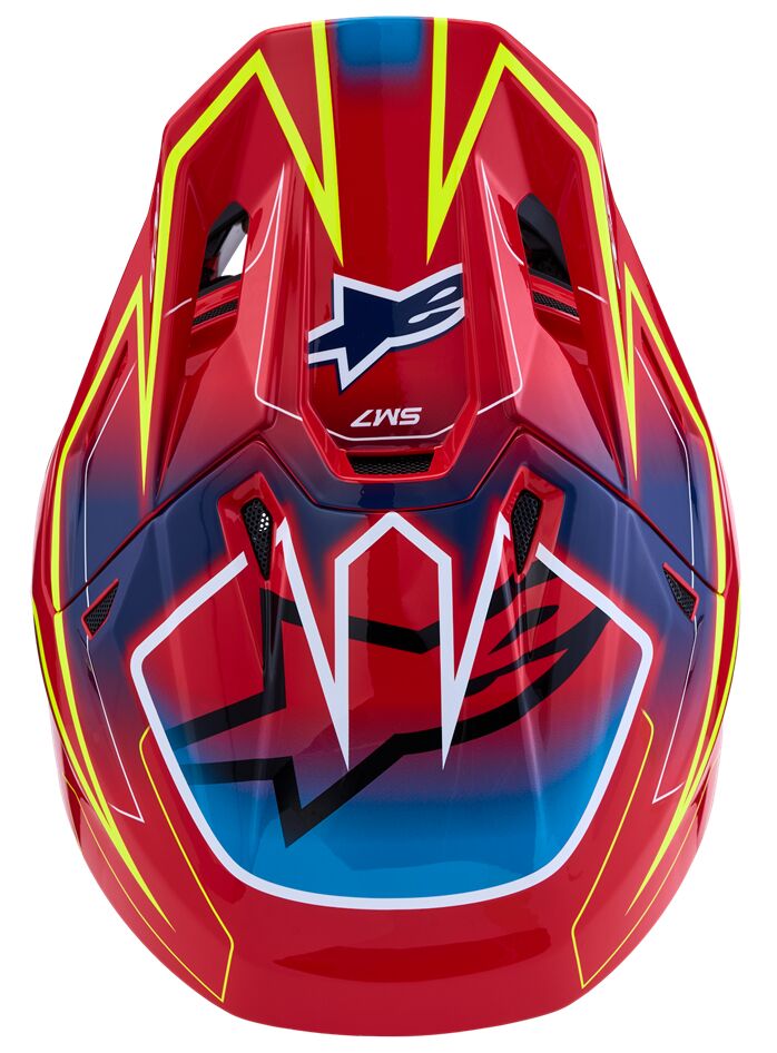 HELMET SM7 CAST RED/YLW/BLU S