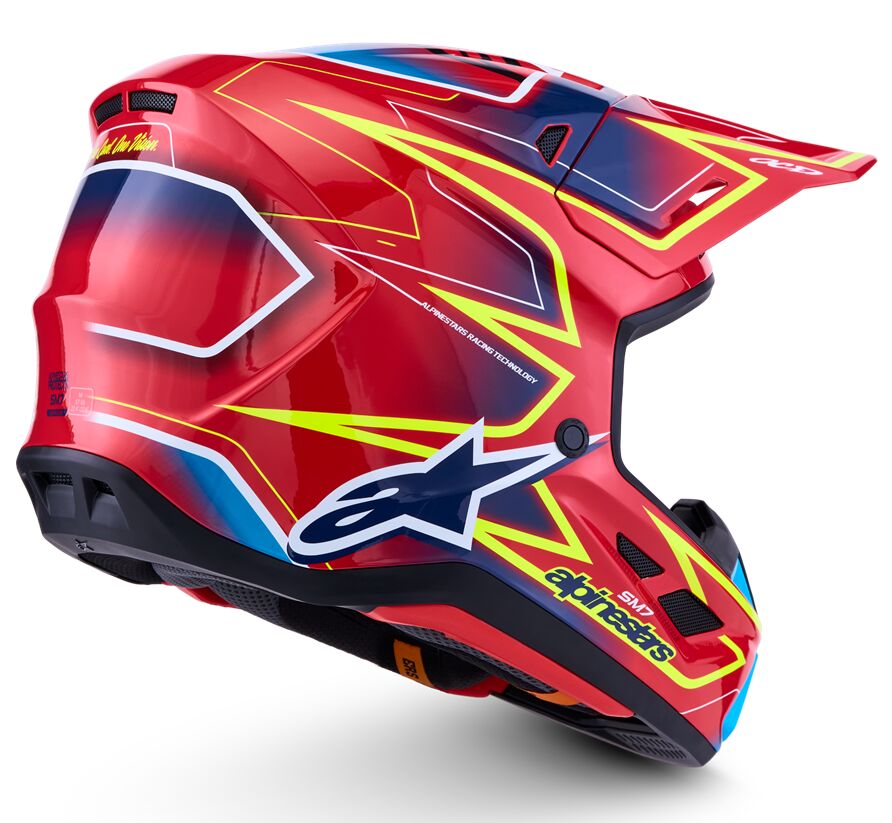 HELMET SM7 CAST RED/YLW/BLU L