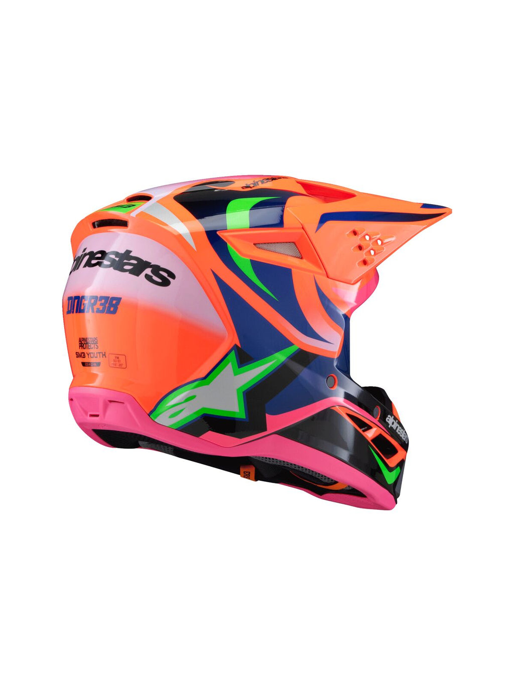 HELMET YTH SM3 DEEGAN OR/PU/PK
