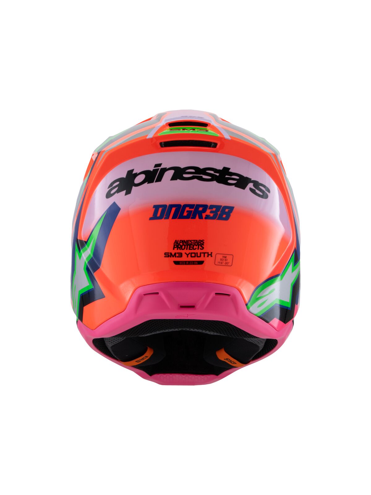 HELMET YTH SM3 DEEGAN OR/PU/PK
