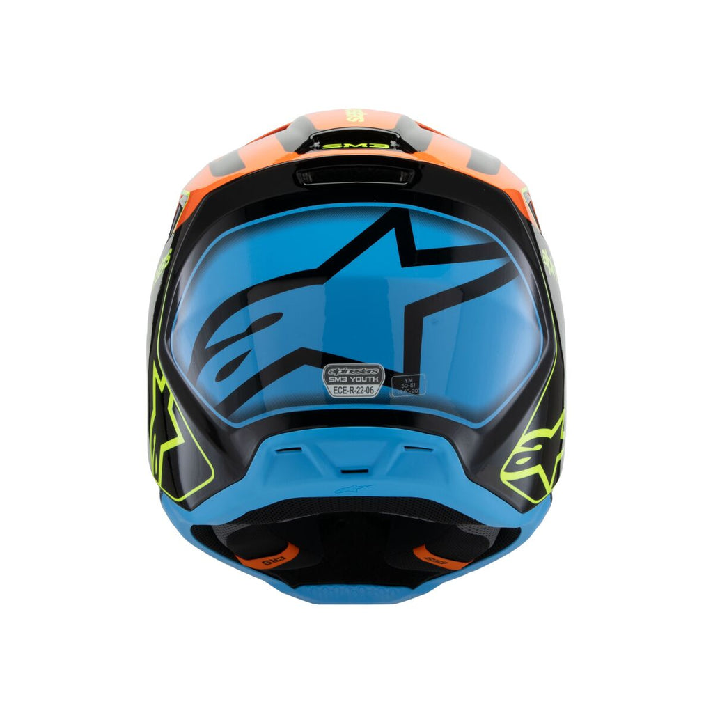 HELMET YTH SM3 FRAY BLK/OR/YL