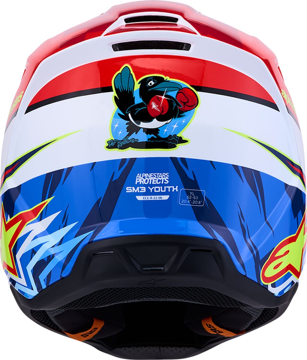 HELMET YTH SM3 FALCON RD/WH/BL