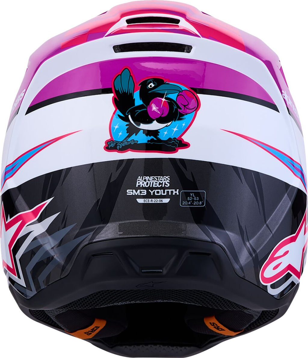 HELMET YTH SM3 FALCON PU/WH/PK