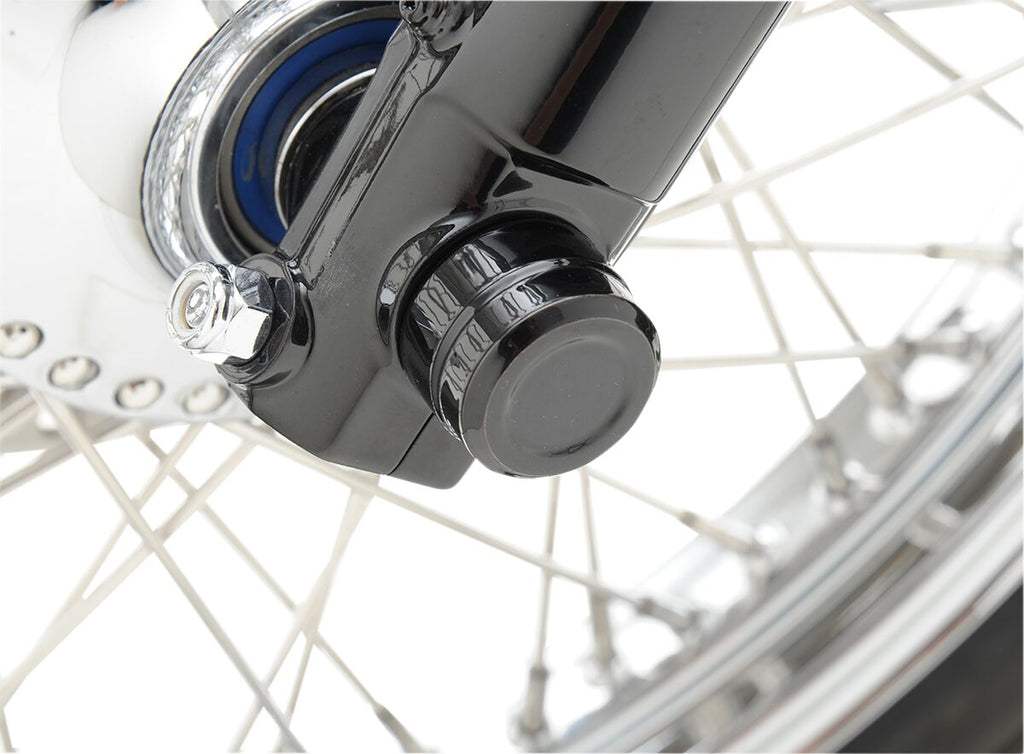 CAP AXLE FRONT 08-18XL BK