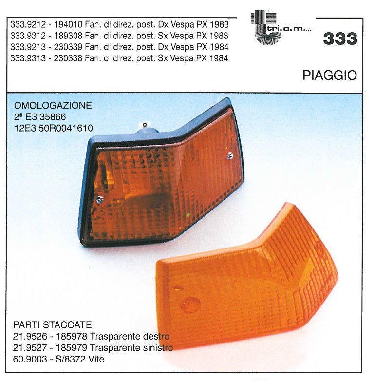 021.95.26 VIDRO PISCA PX125 TRAS/DIREITO