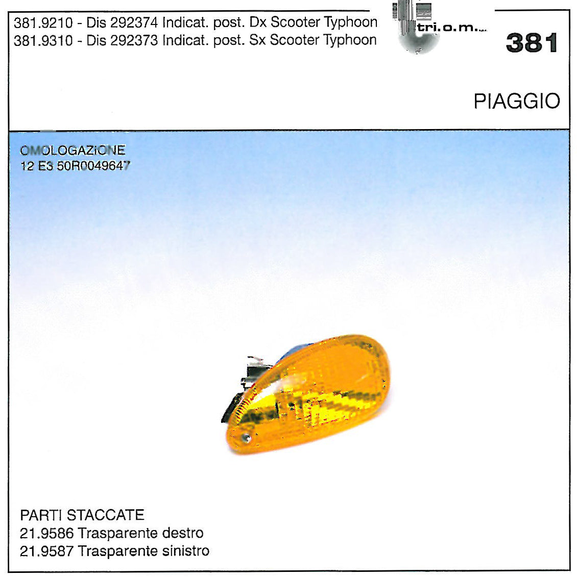 021.95.86 VIDRO PISCA TYPHON TRAS/DIREITO