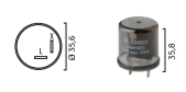 RELAIS "FLOSSER" 12V 300W + 2 TERMINAIS - 1621002