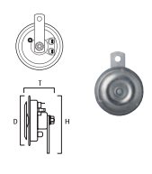 CLAXON "FLOSSER" 12V D70 430HZ - 124307