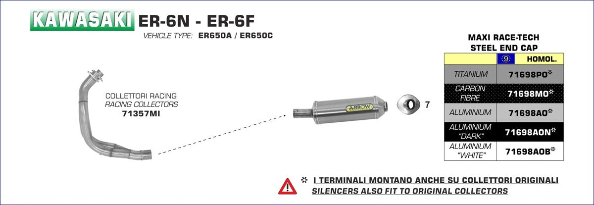 71698AO SILENCIOSO ARROW MRT ER6N/F 05/11