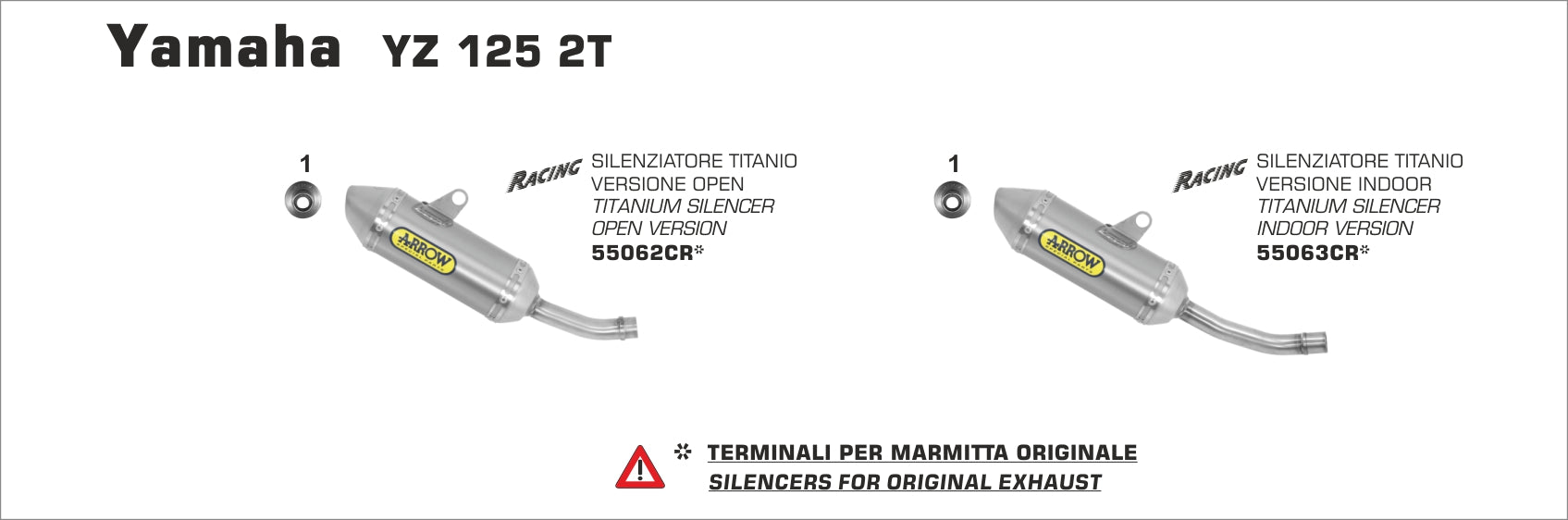 55062CR SILENCIOSO ARROW YZ125 06/16 -