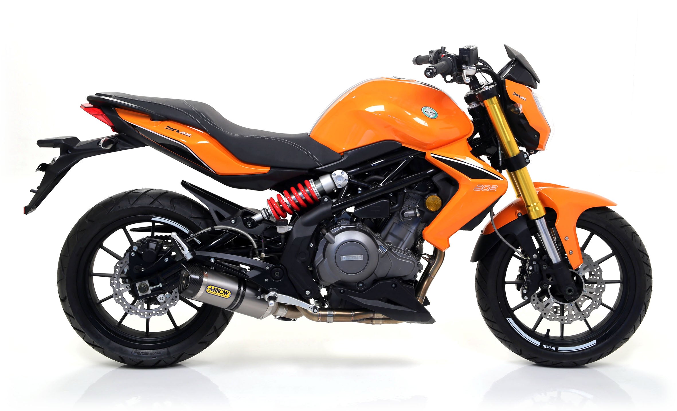 71019GPI SILENCIOSO ARROW GP2 DARK BENELLI BN 302 14/16 INOX -
