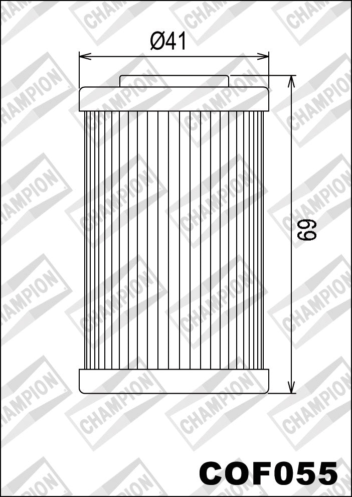 COF055 FILTRO OLEO CHAMPION KTM250/450/520, HUSABERG