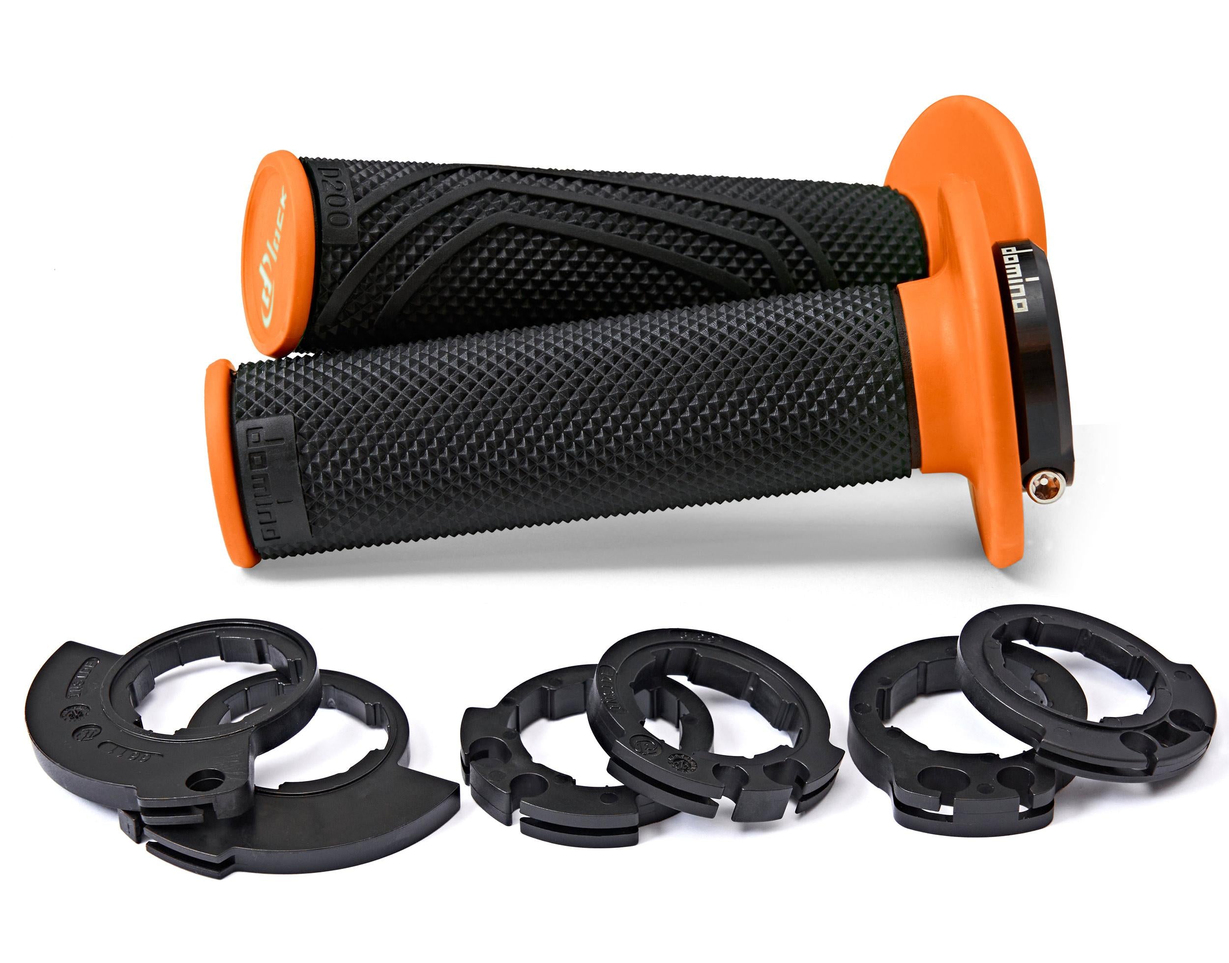 PUNHOS DOMINO D-LOCK D20046C4045H8-0 PRETO/LARANJA