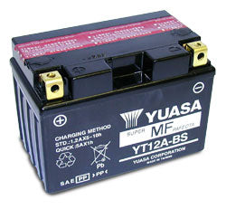 BATERIA YUASA YT12A-BS (SUZUKI TL1000R-S) CP C/ ELECTROLITOS