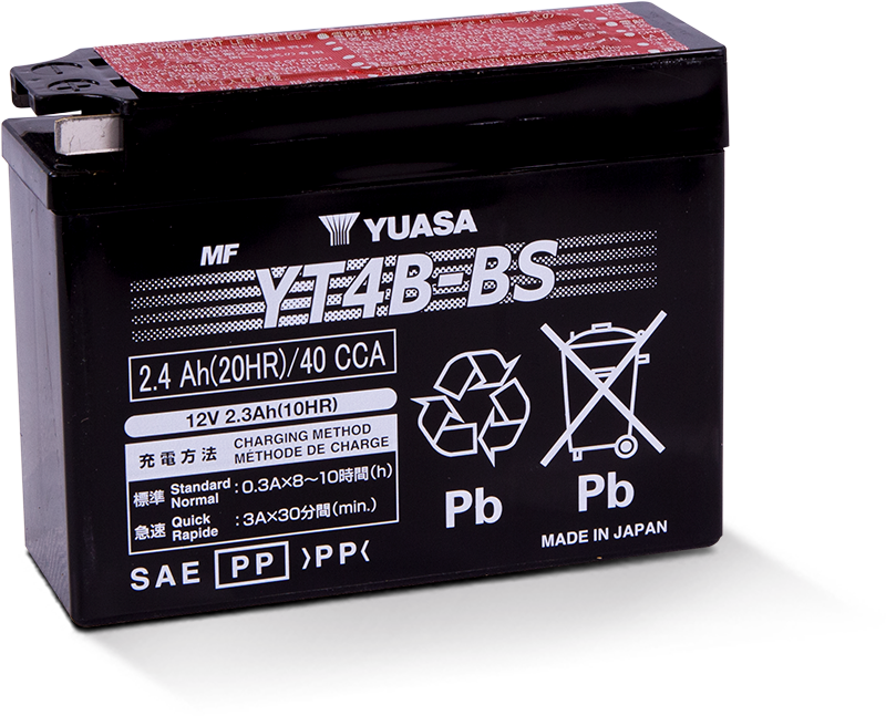 BATERIA YUASA YT4B-BS CP C/ ELECTROLITOS