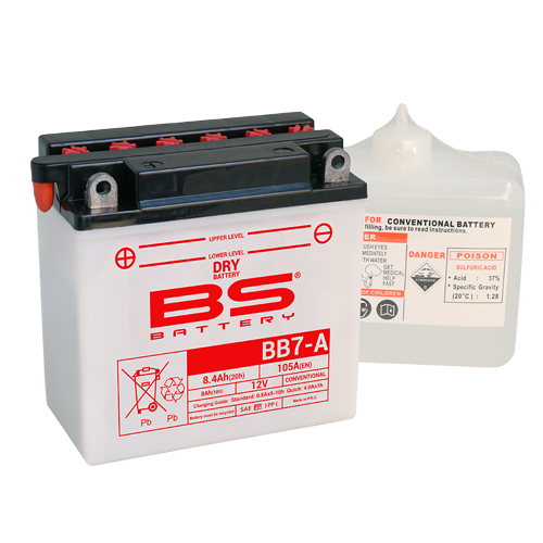 BATERIA BS BB7-A (12N7-4A) C/ ELECTROLITOS - 310592