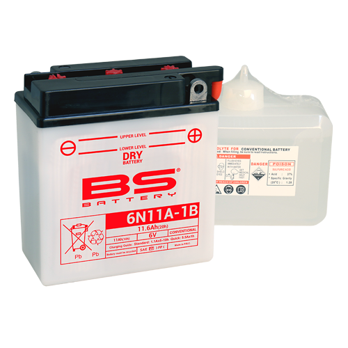 BATERIA BS 6N11A-1B C/ ELECTROLITOS  - 310501