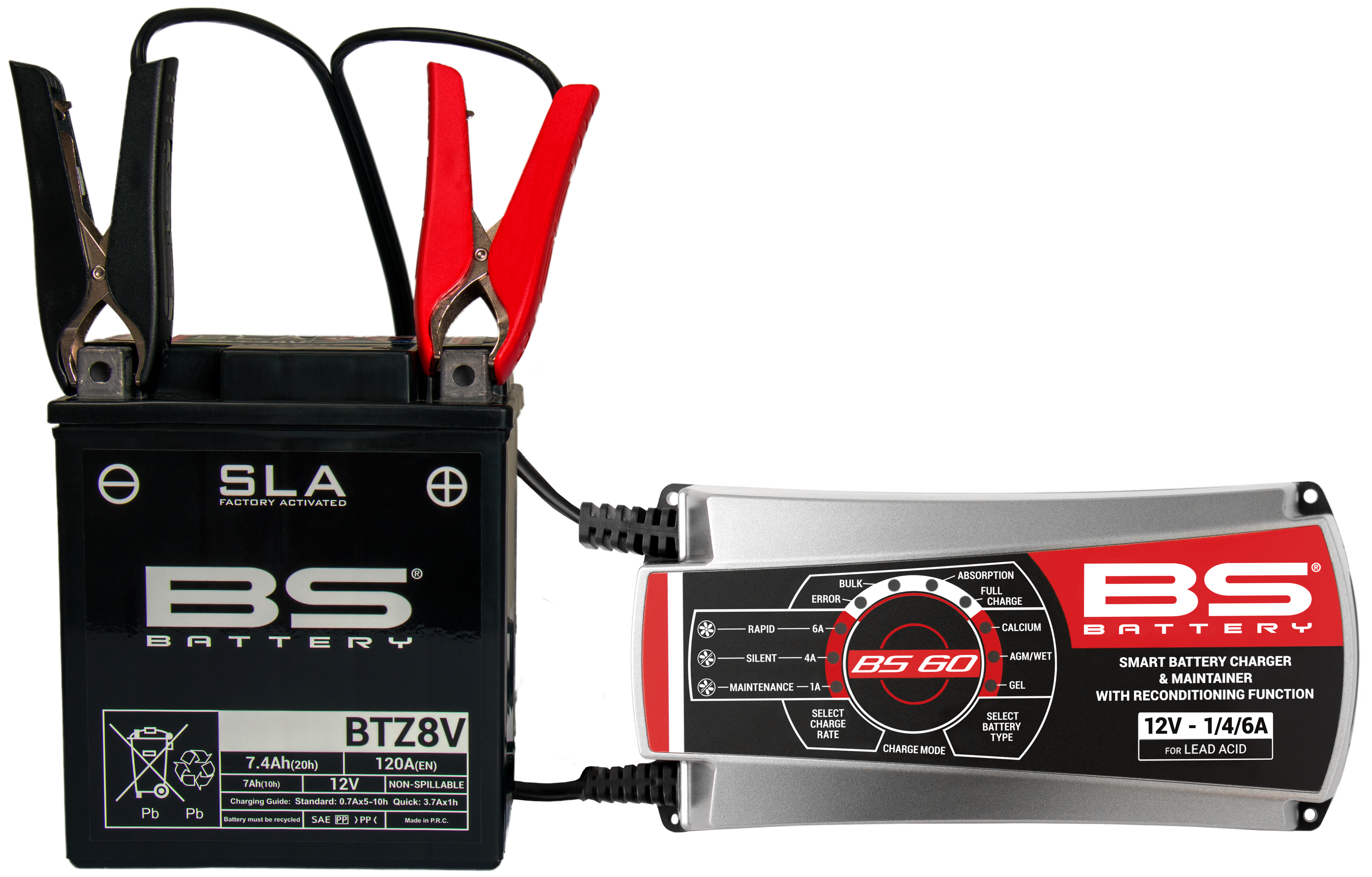 CARREGADOR BATERIAS BS BS60 12V 1A/4A/6A - 700532