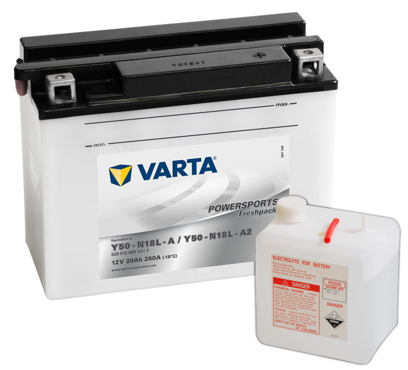BATERIA VARTA Y50-N18L-A / Y50N 18L-A2 C/ ELECT - 52012