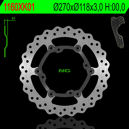 KIT DISCO T NG1160XK01 OVERSIZE SUZUKI RMZ 250 07/17 ***