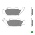 FD0575BT1 PASTILHAS TRAVAO BENELLI LEONCINO 500 17/23 FRENTE
