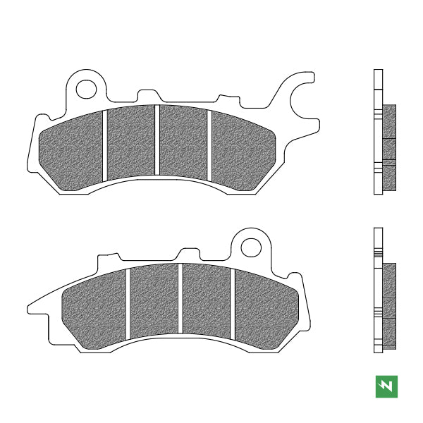 FD0576BT1 PASTILHAS TRAVAO HONDA CB125F 17/22 FRENTE