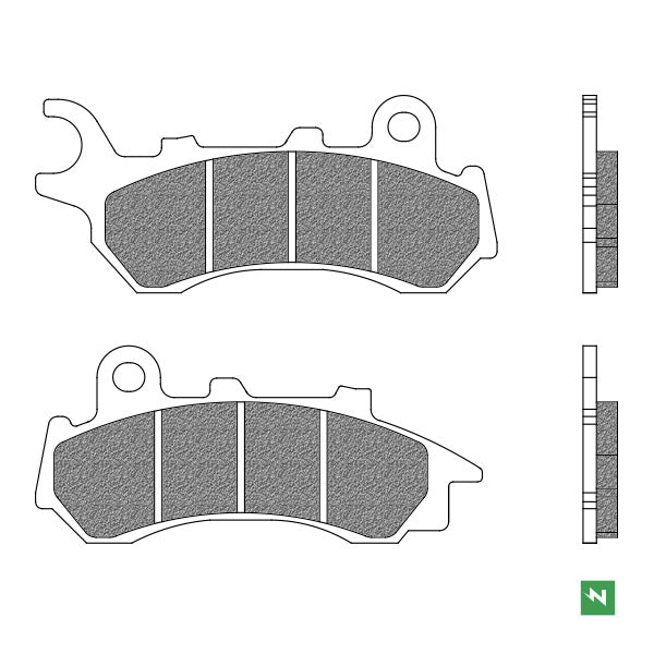 FD0577BE1 PASTILHAS TRAVAO HONDA PCX125/150 18/20 SH125 21/22 ZOOMER 110 19/20 FRENTE