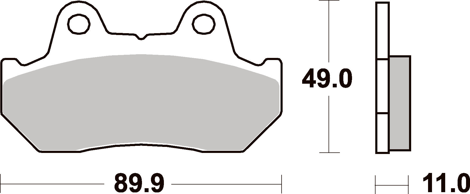 542HF PASTILHAS TRAVAO SBS HONDA CBR600/TRANSALP/VFR700 =VD123/FD0054BT1