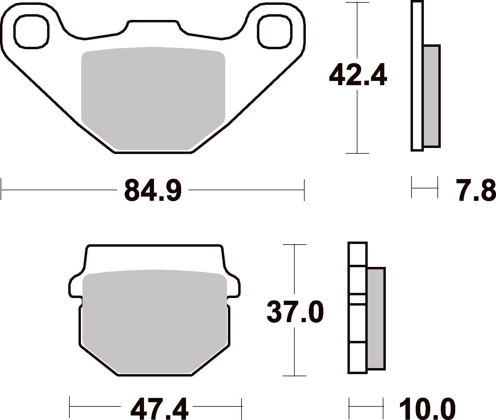 548HF PASTILHAS TRAVAO SBS KMX125/RM80/PEUGEOT SPEEDFIGHT=VD342/2 / FD085BE1/544HF/544SI/544RSI