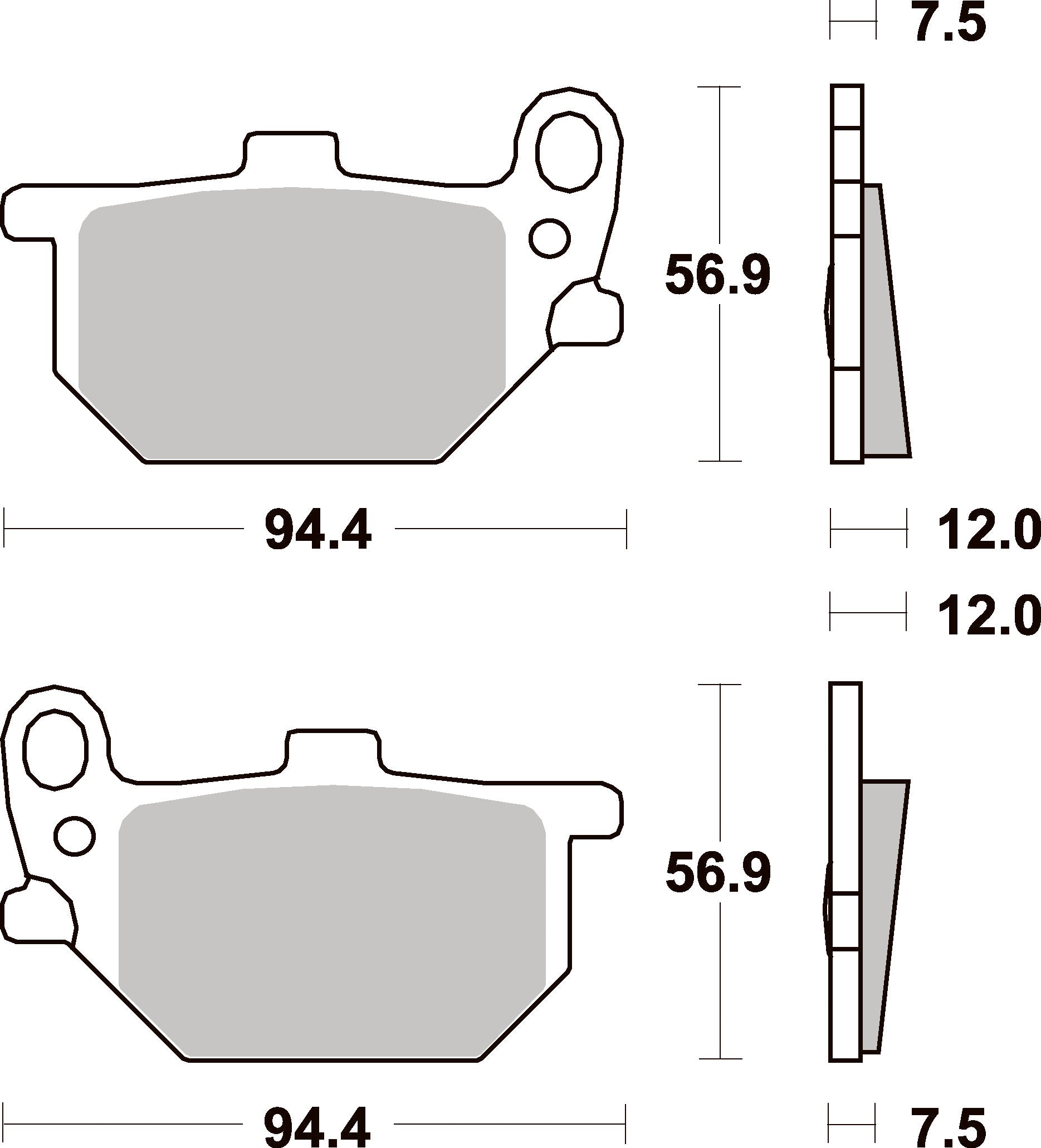 545HF PASTILHAS TRAVAO SBS XJ650/XV750/XS750