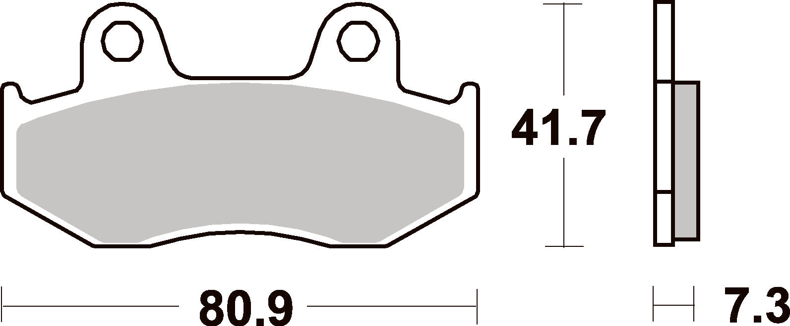558HF PASTILHAS TRAVAO SBS SH125/XRR350/XL600R BENELLI TNT 125 =VD134